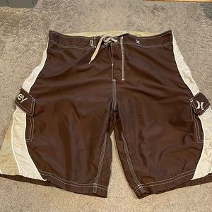 Hurley size 34 board shorts.